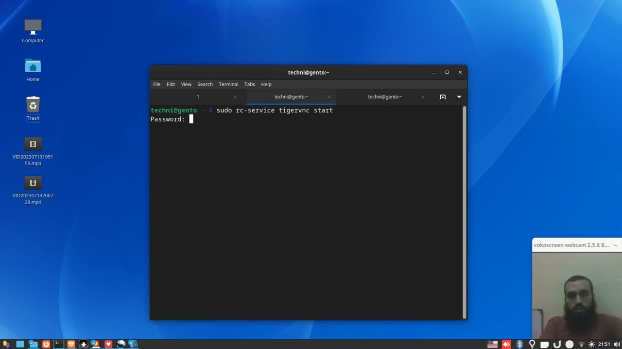 Установление VNC-соединения через SSH-туннель.
