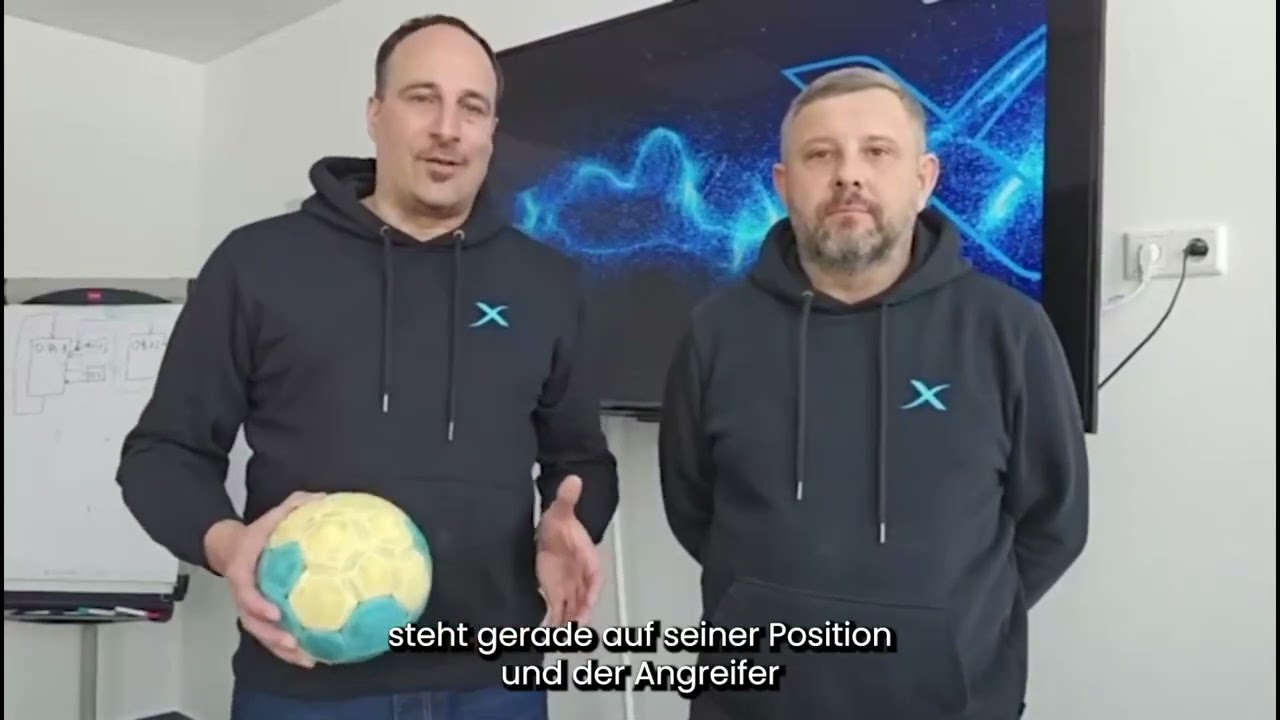 Rexel-Mitarbeitende erklären die wichtigsten Handball-Regeln. Heute: das Stürmerfoul!