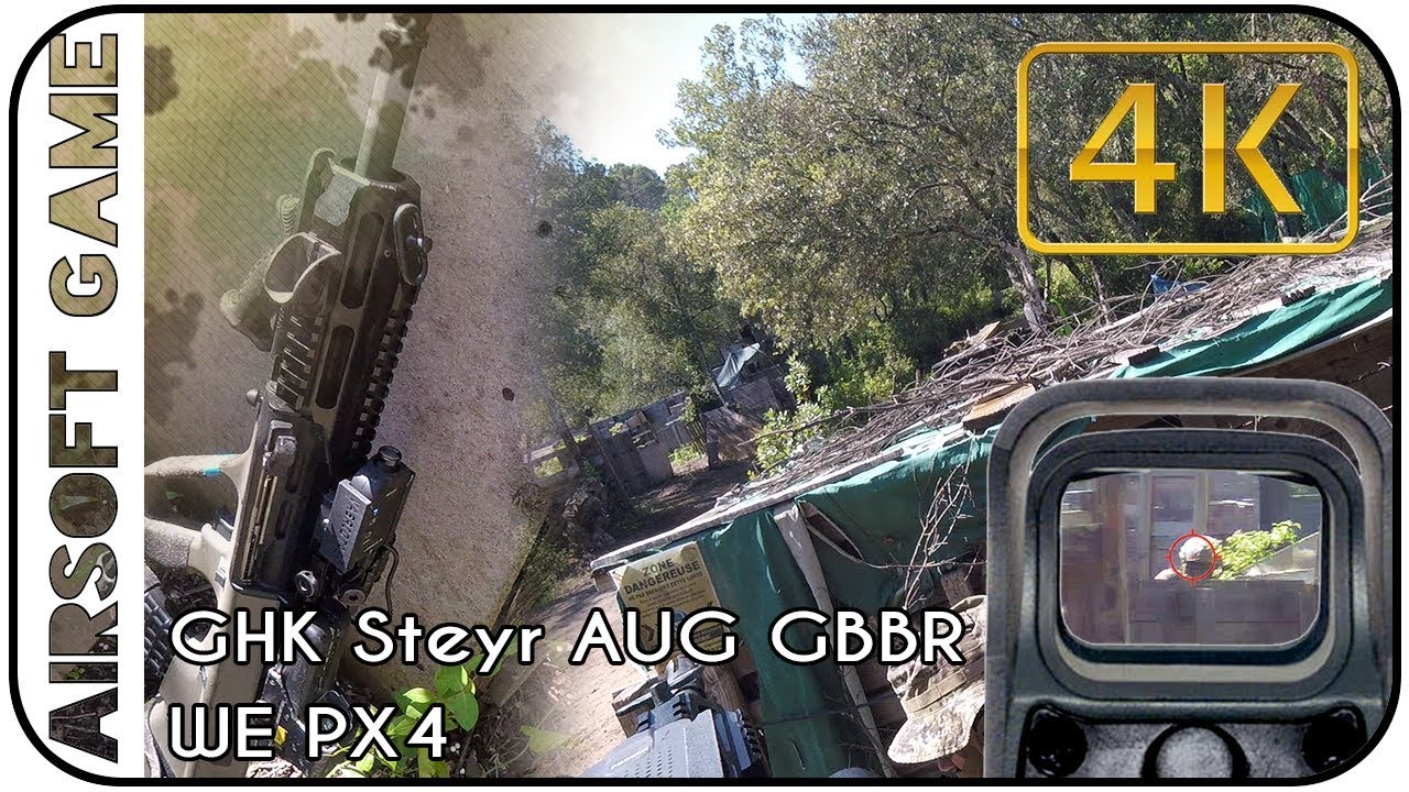 Scope cam Airsoft Gameplay FR - Dominicale chez les Razorbak83 #2 - GHK Steyr AUG A3 GBBR et WE PX4