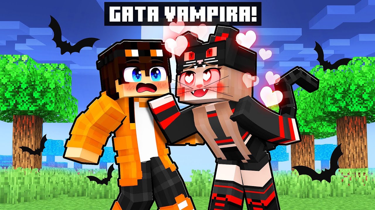 GATA VAMPIRA se APAIXONOU por MIM no Minecraft!