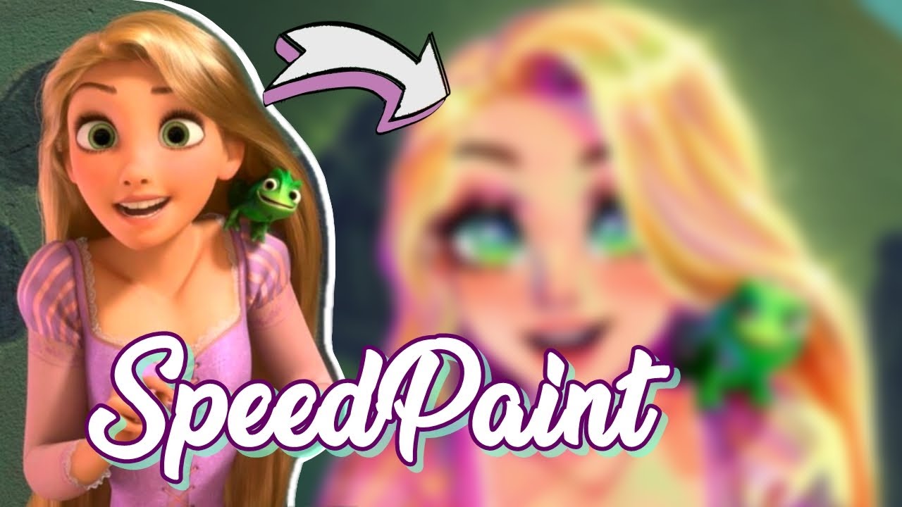🌸[SPEEDPAINT] Rapunzel a mi estilo SEMIREALISTA simple 💜