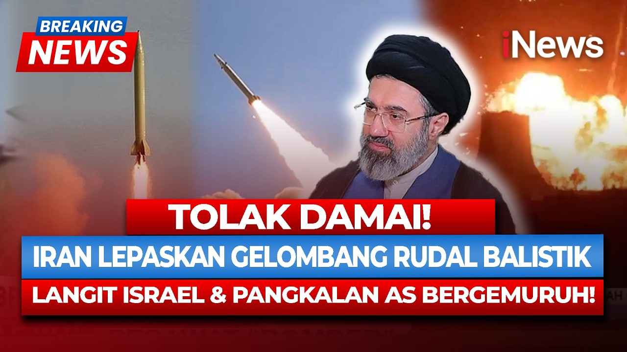 BREAKING NEWS! Iran Tolak Damai! Hujan Rudal Balistik Mengguncang Israel & Pangkalan AS