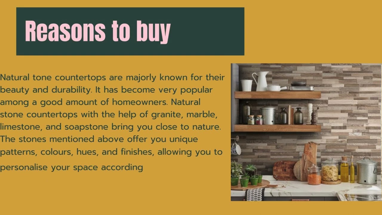 Premium Natural Stone Countertop for Kitchen Renovation At Reasonable Price Also At 45% Off
