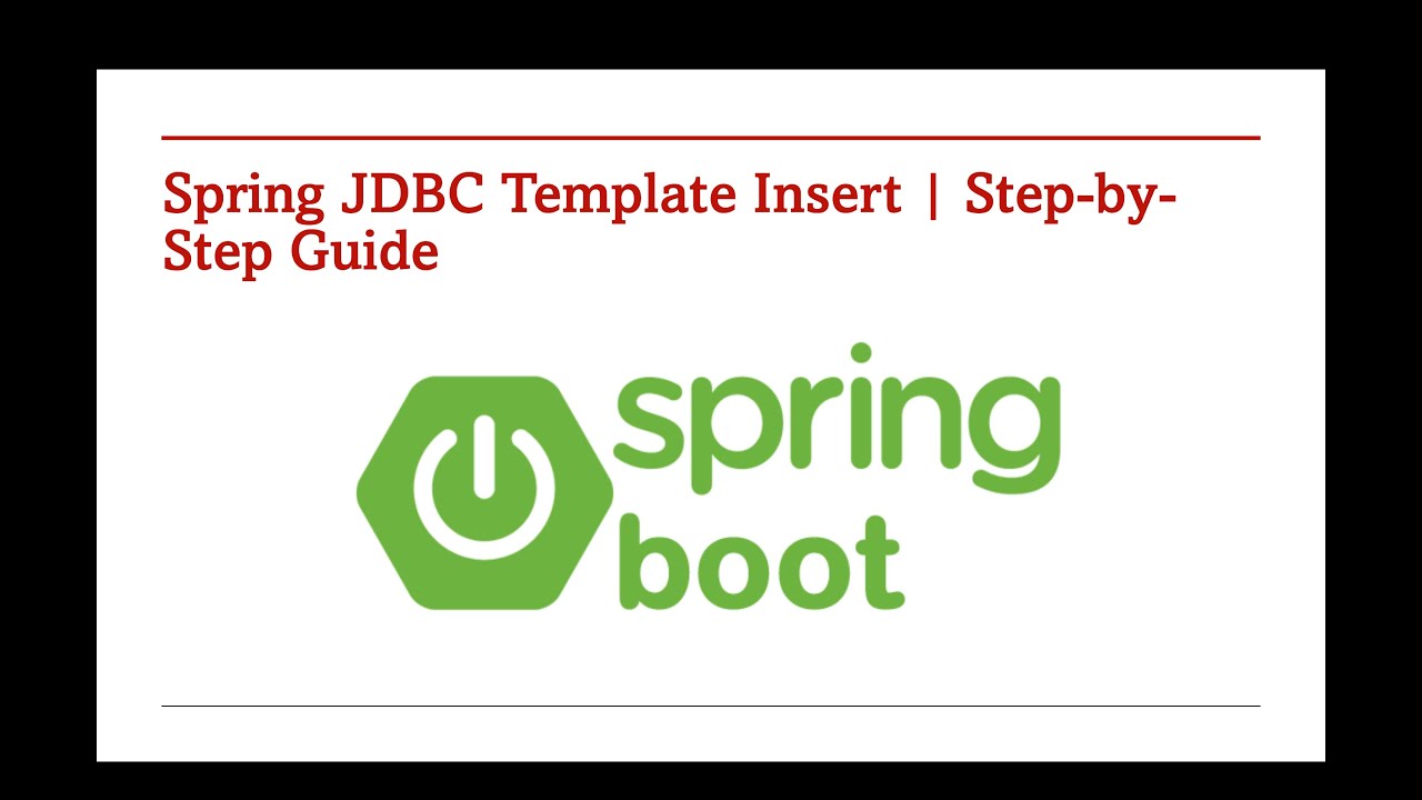 90. Spring JDBC Template Insert | Step by Step Guide