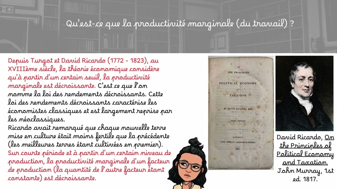 Qu'est-ce que la productivité marginale ? Qu'est-ce que la loi des rendements décroissants ?
