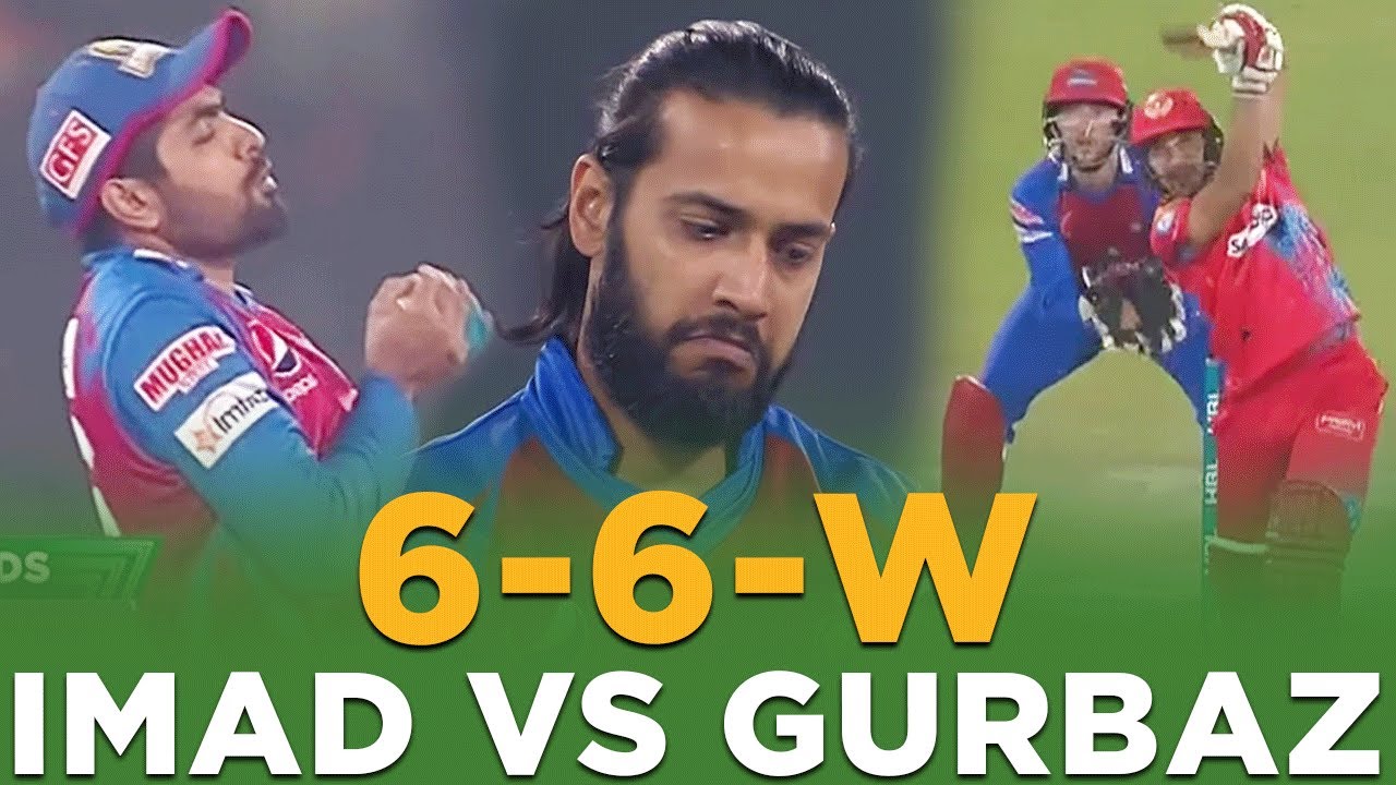 6 -6 - W | Imad Wasim vs Rahmanullah Gurbaz | Islamabad United vs Karachi Kings | HBL PSL 7 | ML2L
