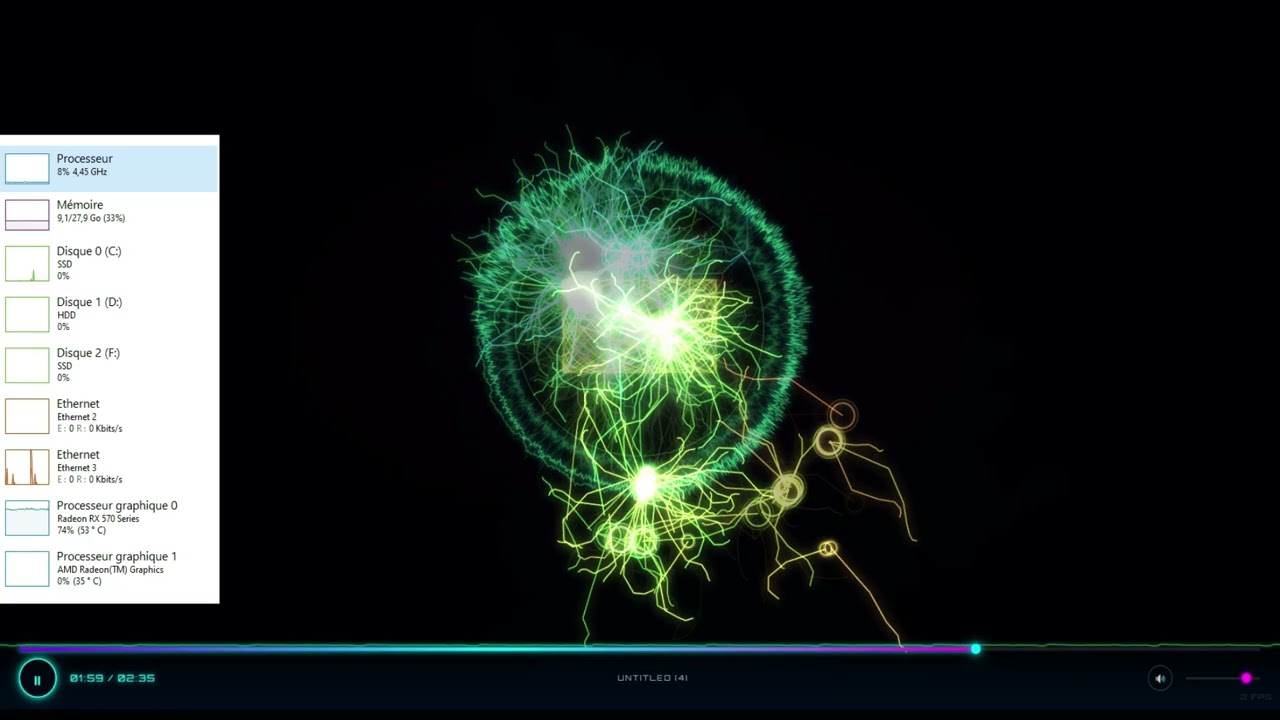 Live serveur visuel studio Mandelbrot Audio Visualization Engine — HTML5  WebGL GPU (Asynchrone ?)
