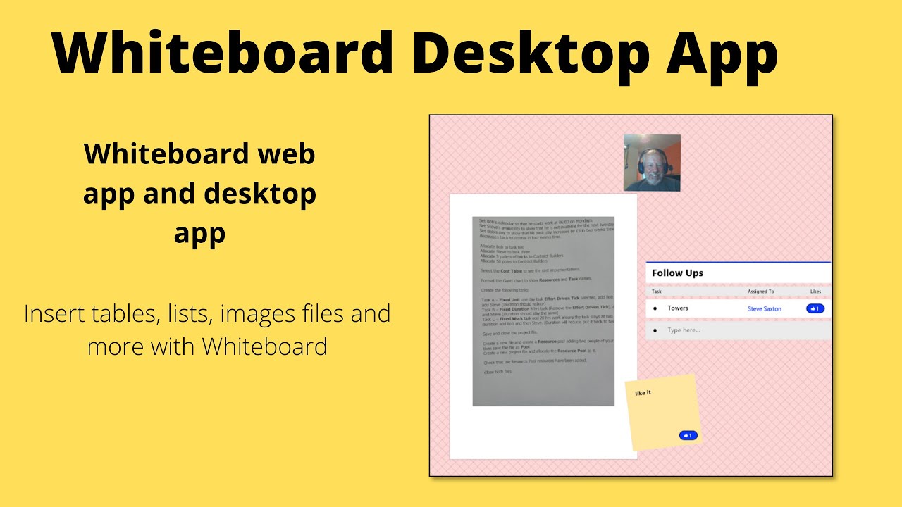 Whiteboard desktop app.  Whiteboard web app for Teams
