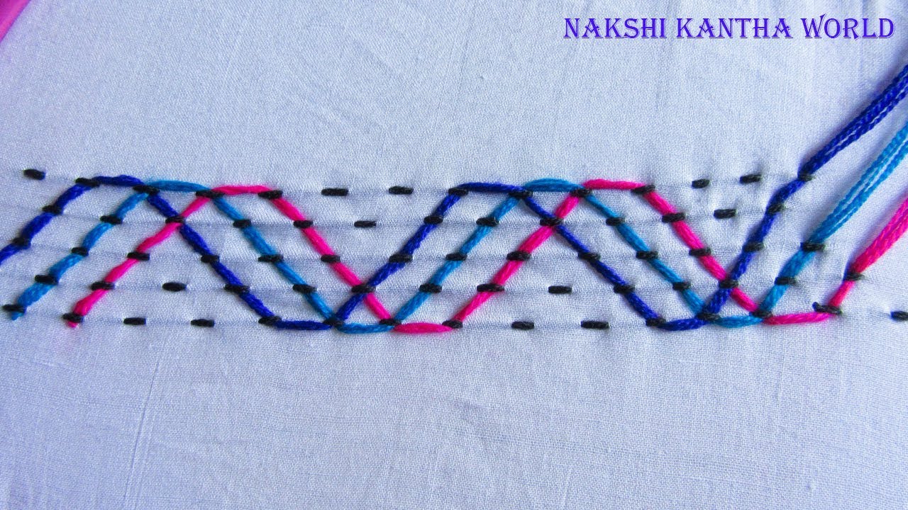 Hand Embroidery Border Line Design