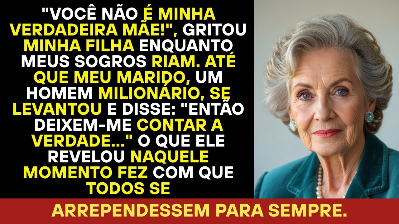 VOCÊ NÃO É MINHA MÃE DE VERDADE! gritou minha filha enquanto os sogros riam.