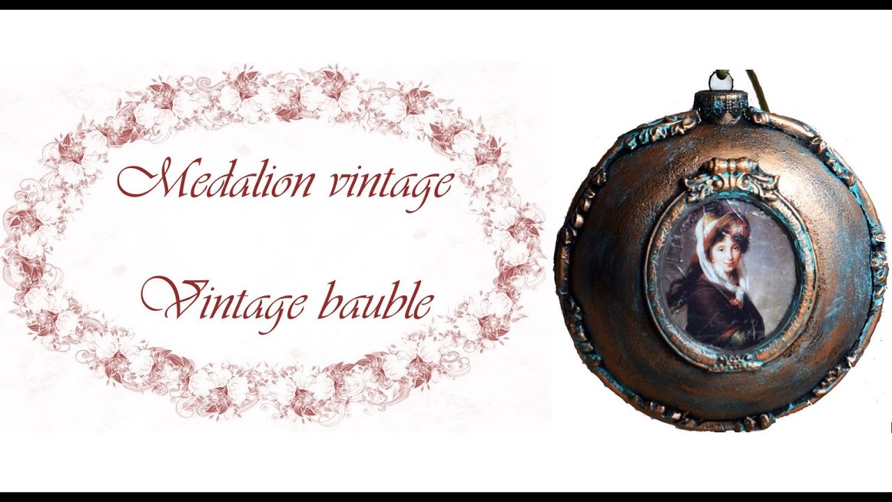 DIY Jak zrobić medalion vintage? #decoupage #vintage  #tutorial #Christmas #winter #bombka #baubles