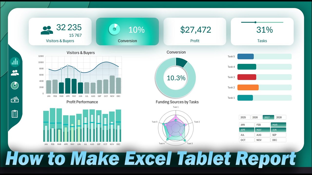 How to Make Excel Dashboard for Project Management on a Tablet