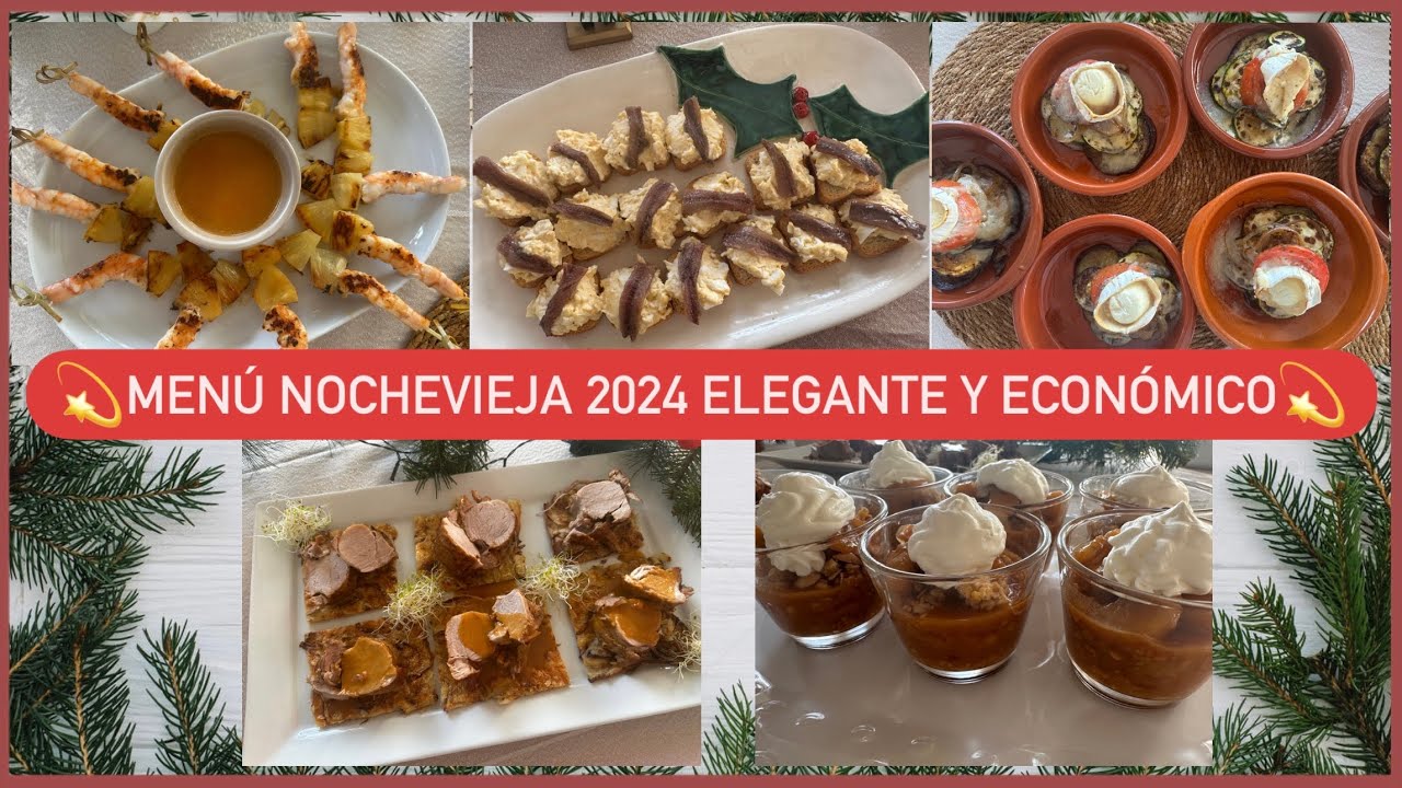 ⭐MENÚ NOCHEVIEJA por 25€. Recetas ELEGANTES, FÁCILES y MUY BARATAS. Sorprende a tus invitados⭐