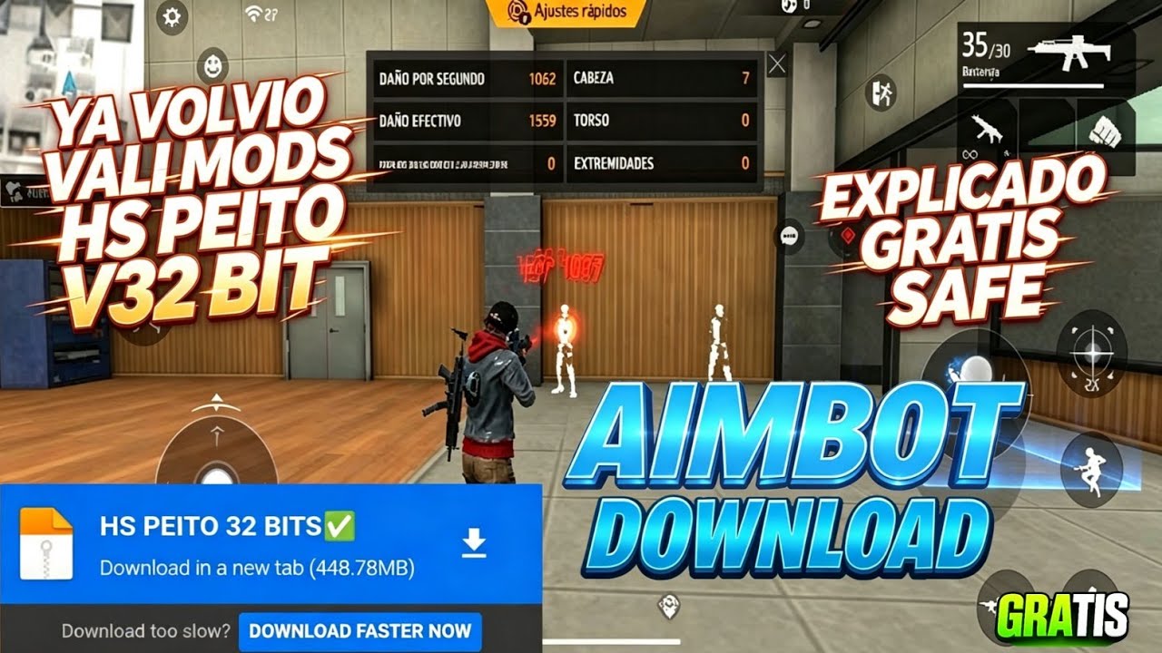 AIMBOT M&Aacute;S HOLOGRAMA VALI MODS HS PEITO TODO LOS DISPOSITIVOS
