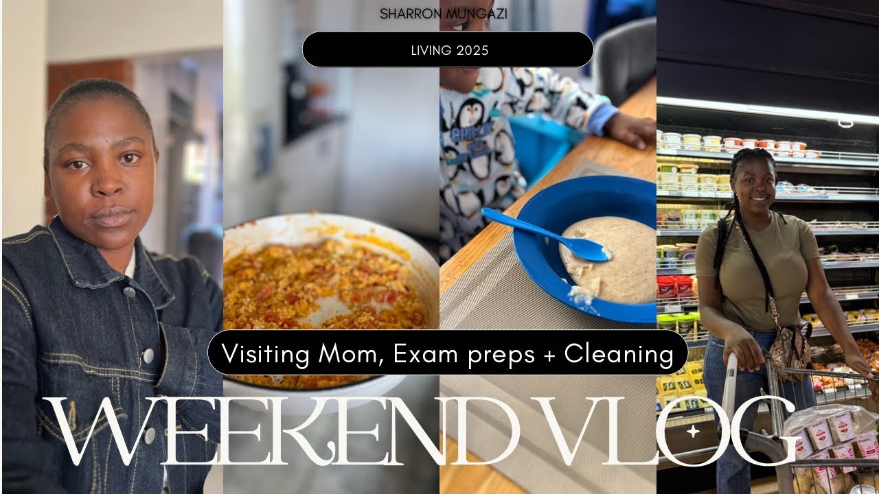 VLOG | Visiting Mom For The Weekend | Exam preps + Cleaning | A weekend in the life of a Zim Mom