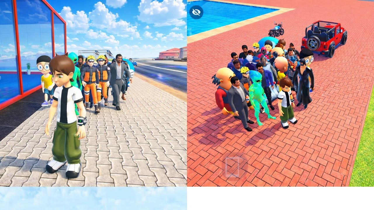 Ben 10 aur Naruto Gang Ek Saath 😱 | Gaming World Ka Sabse Bada Crossover /indian therf autosimulator