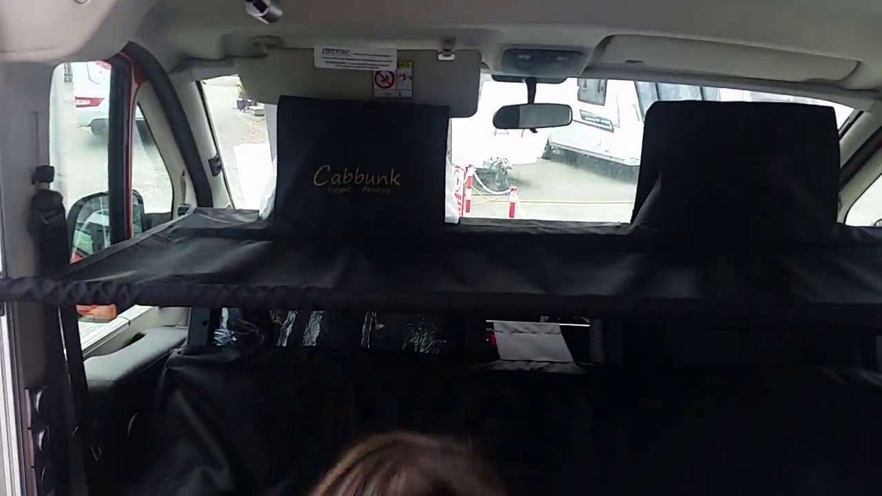 Adding/Removing TWO Extra child beds into Adria Twin CampingBus ClassB RV with Patented Cabbunk Twin