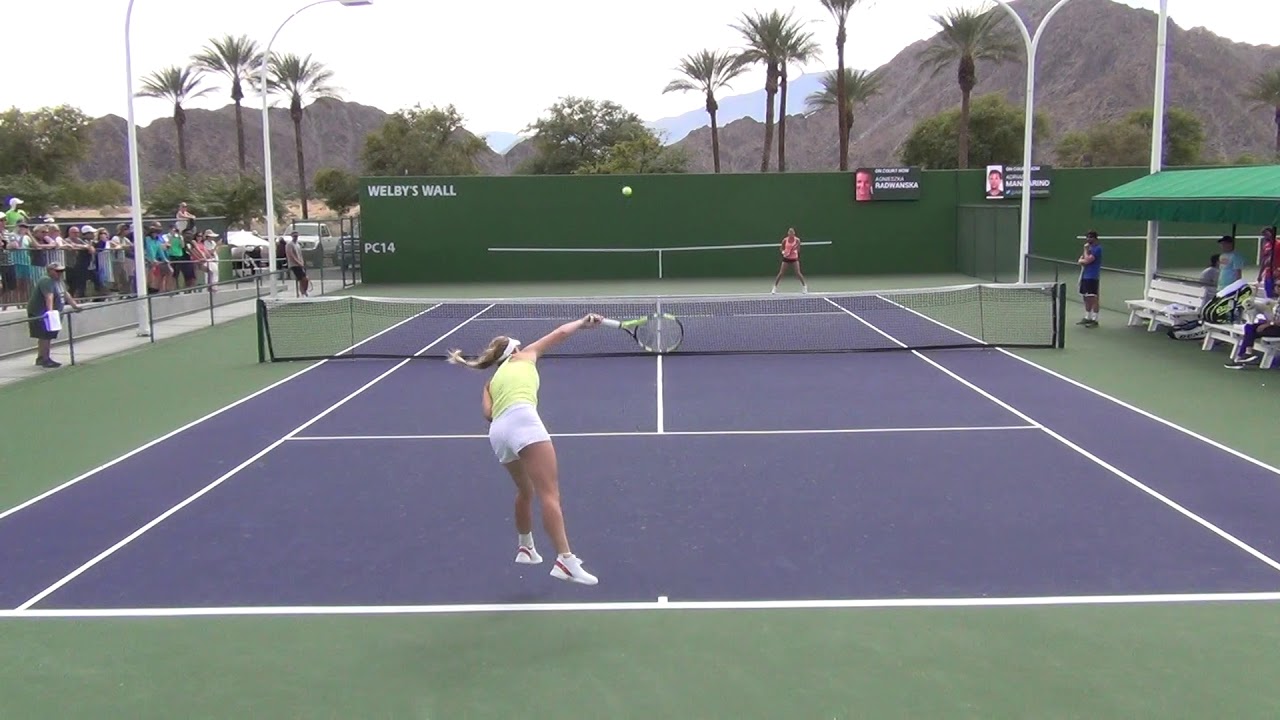 2018 Indian Wells Practice – Wozniacki and Radwanska Part 4