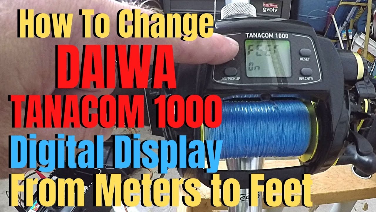 Как переключить цифровой дисплей DAIWA TANACOM 1000 с метров на футы | Советы по выбору электриче...