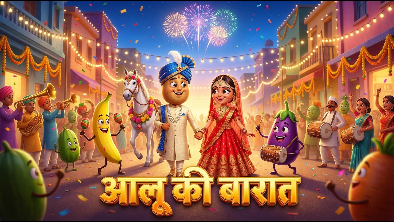 Aalu Ki Barat | Kids Hindi | Hindi Cartoon Video |आलू की बारात | #hindirhymes
