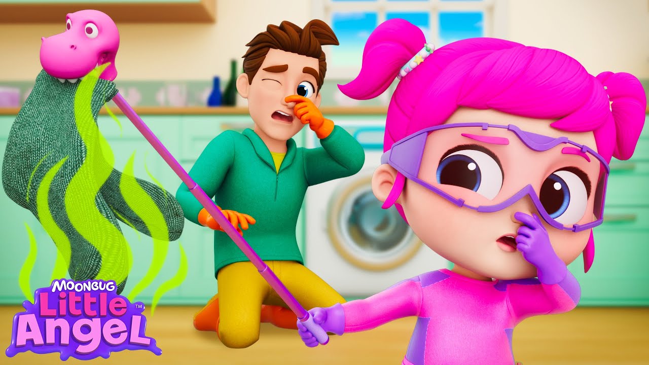 Stinky Socks! 🧦 Secret Spy Mission Adventure 🕵️&zwj;♀️ | Little Angel Kids Songs & Nursery Rhymes