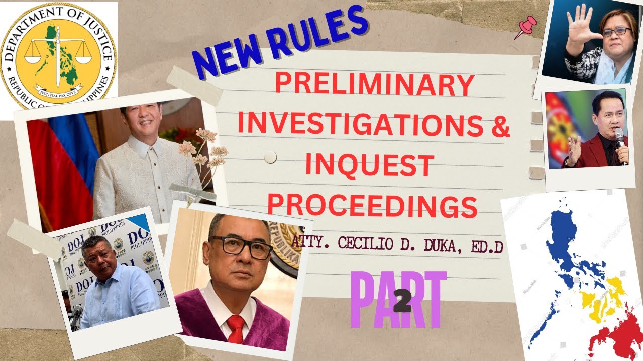 RULES ON PRELIMINARY INVESTIGATIONS & INQUEST PROCEEDINGS PART 2