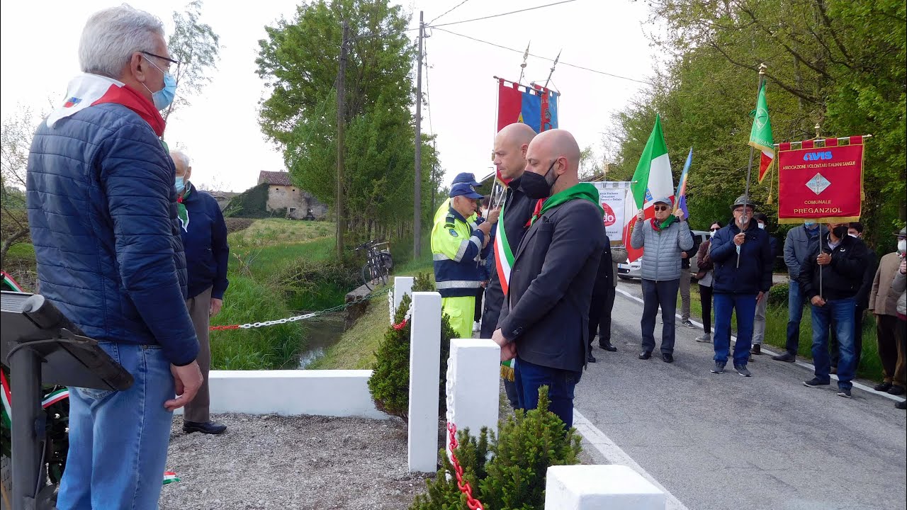 Comune di Preganziol, cippo partigiano Maleviste, 25 aprile 2022