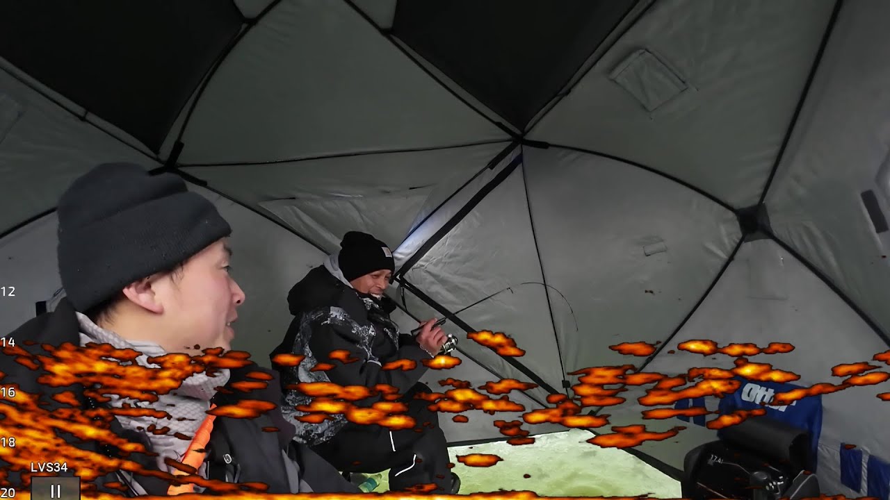 Ice Fishing Near Structure for Roaming Panfish