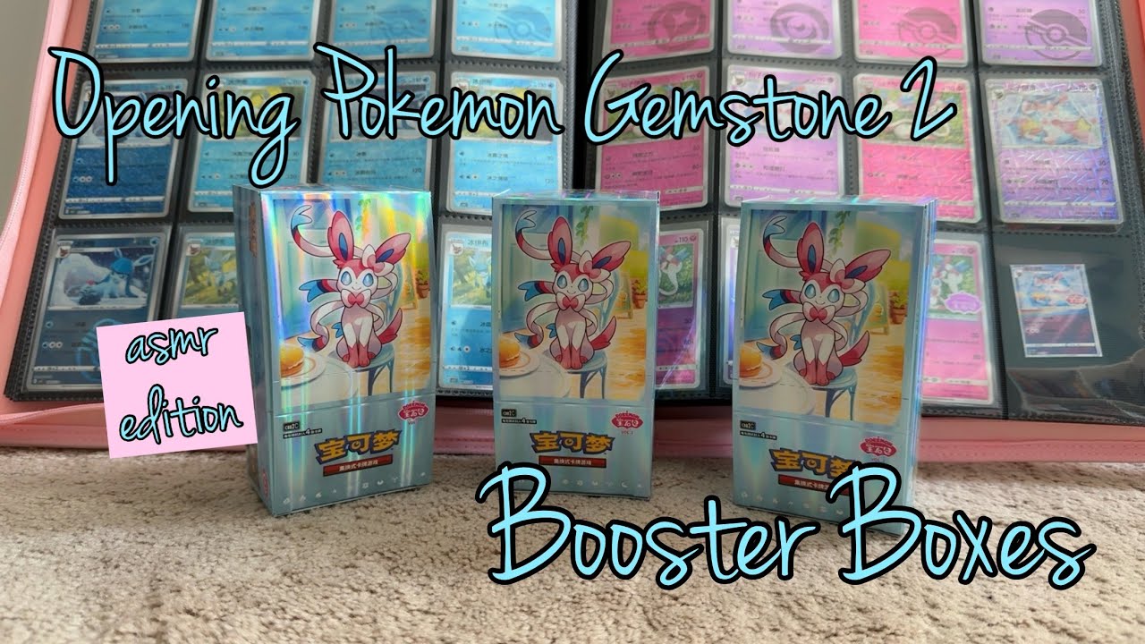 Opening Pokemon Gemstone Vol 2 Booster Boxes! {ASMR Edition-No Talking}
