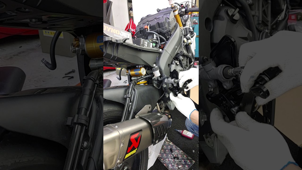 YAMAHA R6 bonamici REAR SET INSTALL / ADT racing