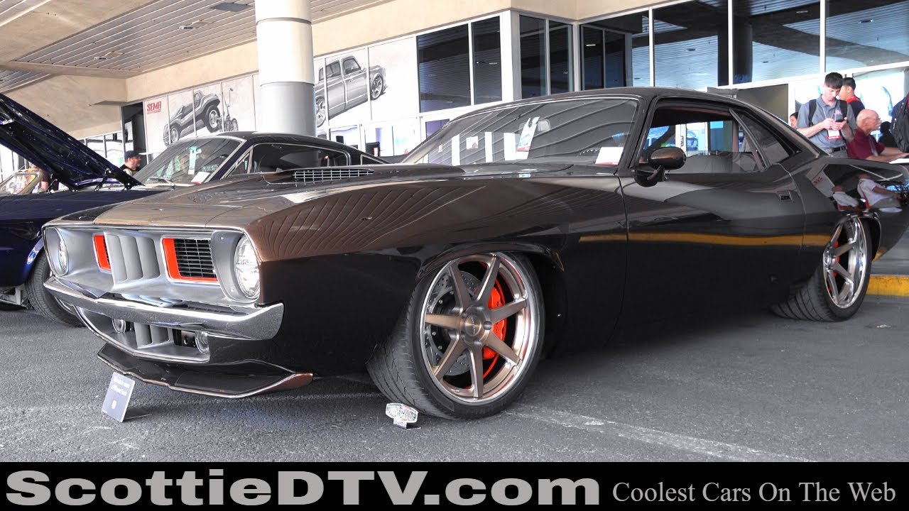1973 Plymouth Cuda Hellcat HEMI Pro Touring Hot Rod Street Machine The SEMA Show 2022 Las Vegas NV