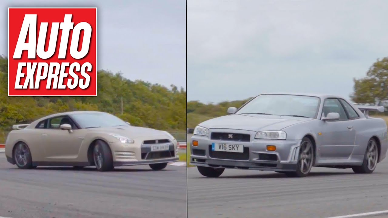 Nissan Skyline R34 vs Nissan GT-R track battle