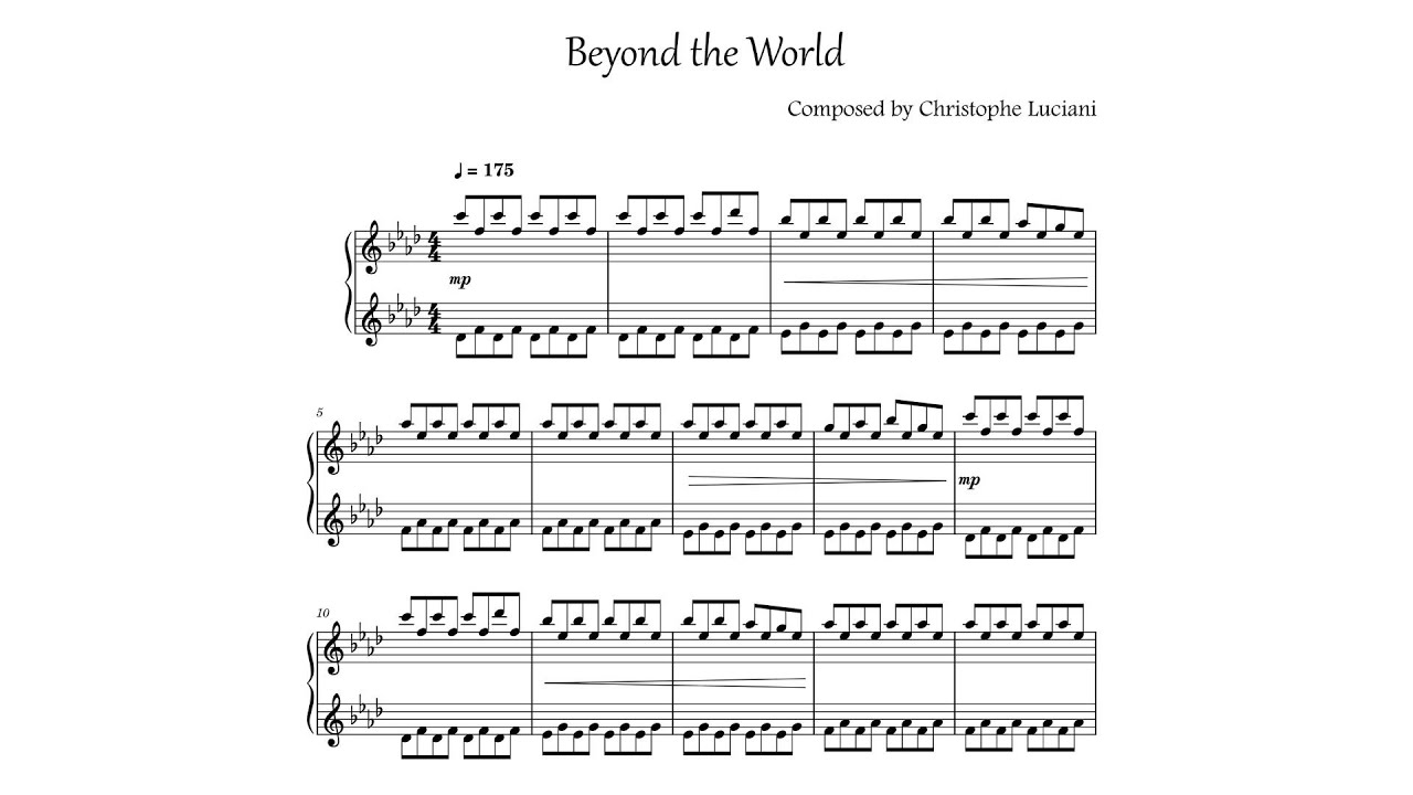 🎹 Original Piano Sheet Music | Beyond the World | Official PDF