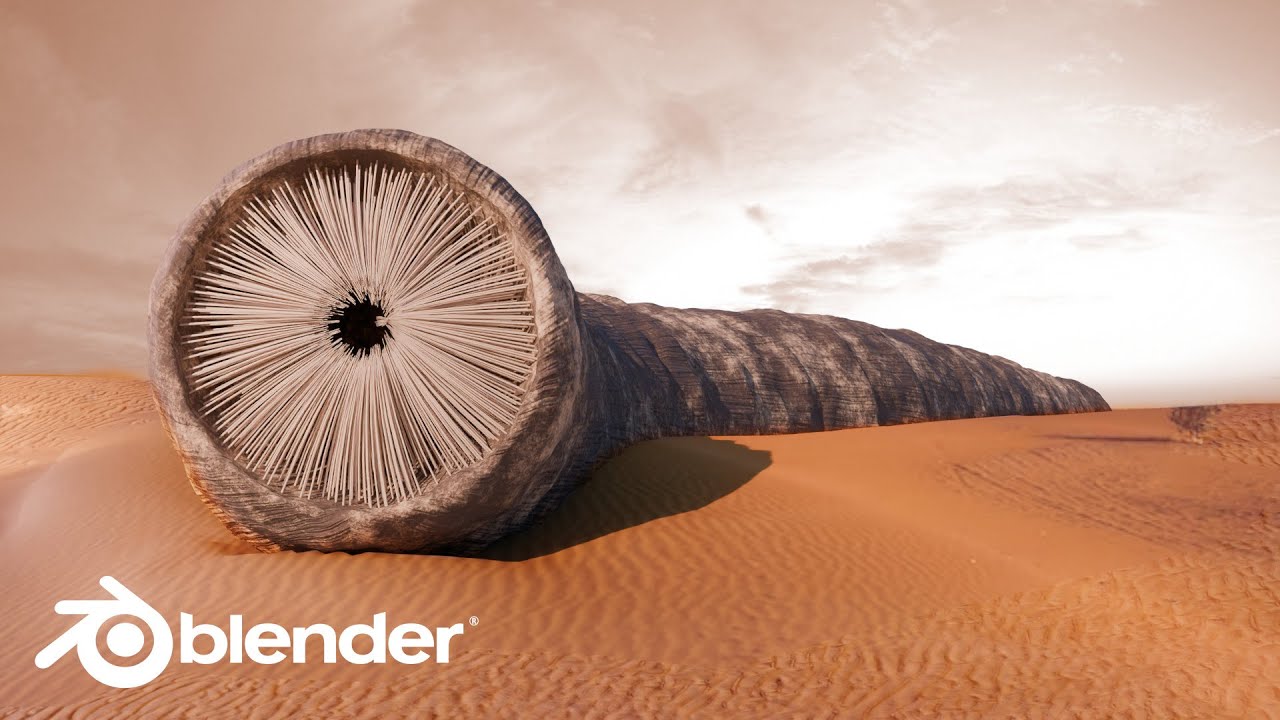 Создаём песчаного червя из дюн | Урок по Blender — Часть 2