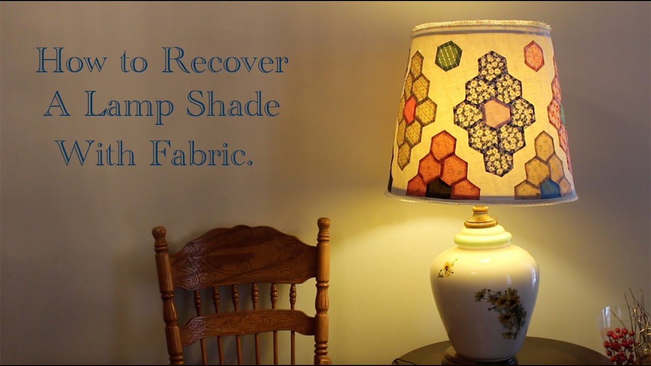 How to Recover a Lampshade with Fabric./Diy Tutorial/빈티지 전등갓 만들기.