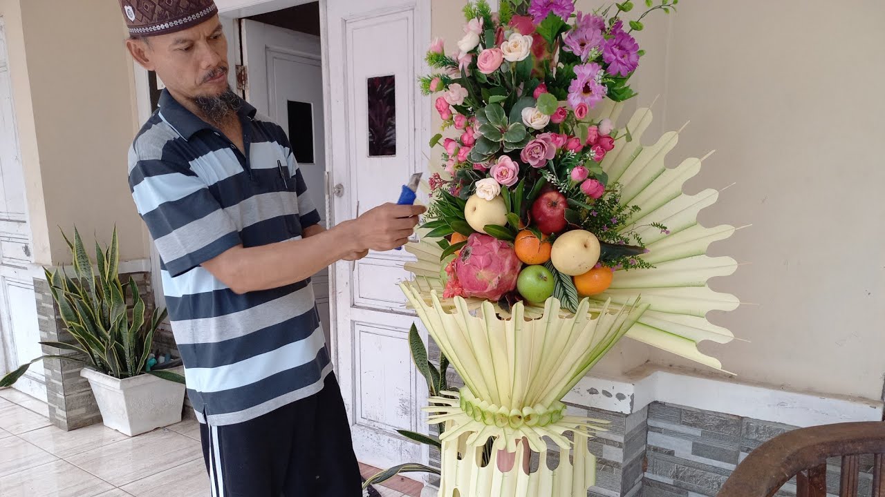Cara Membuat Janur Buah Duduk Untuk Pesta Pernikahan | Pak Sanusi Purwakarta