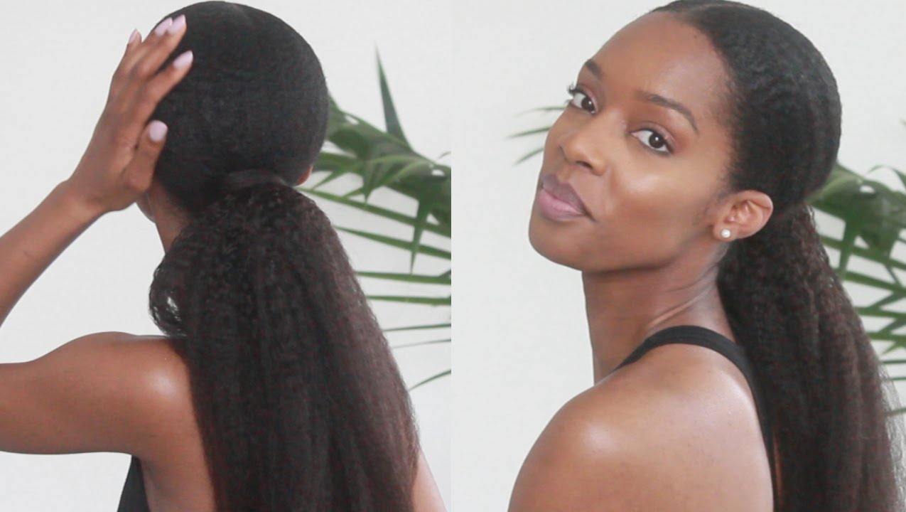 HERGIVENHAIR - LOW SLEEK PONYTAIL WITH CLIP INS