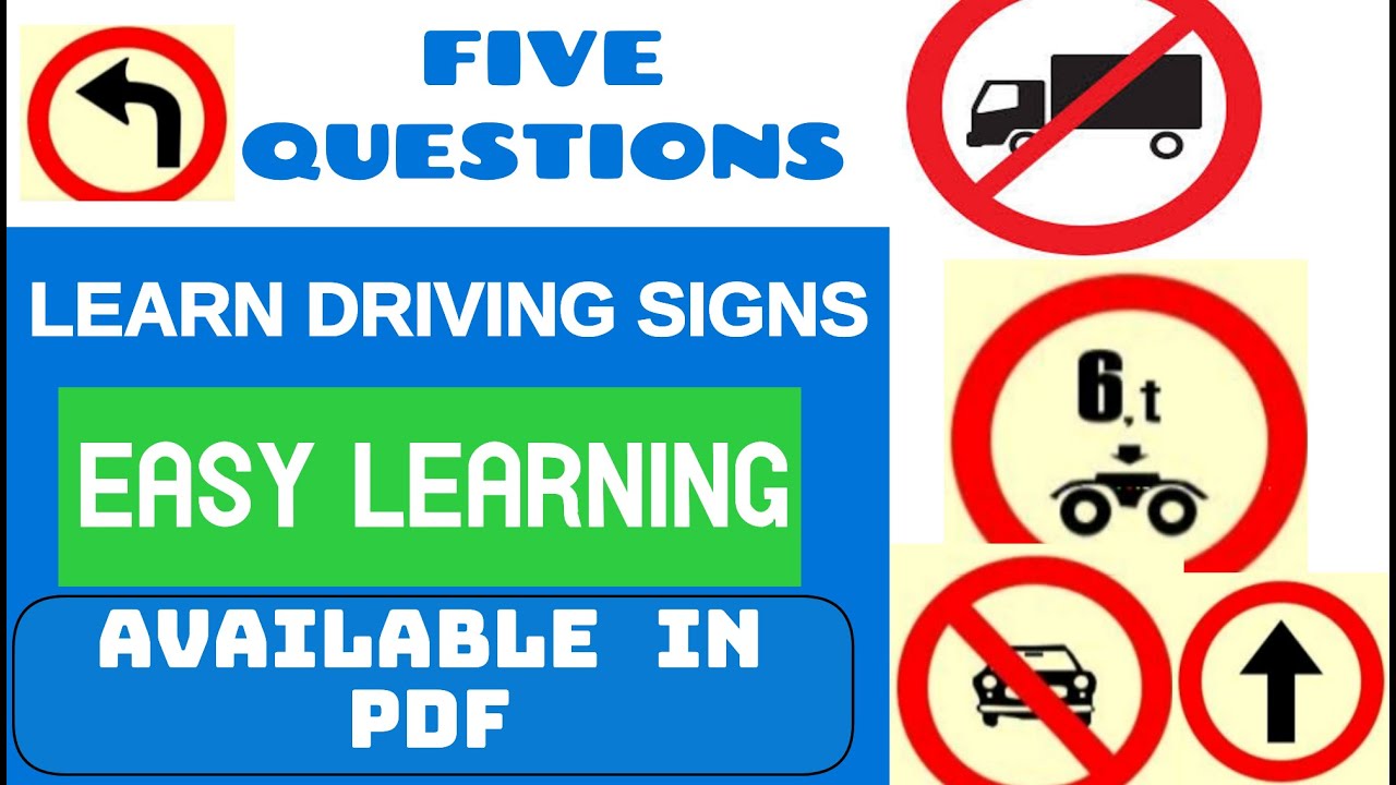 traffic signs for written test  |driving test signs| |traffic test signs| |mirza|