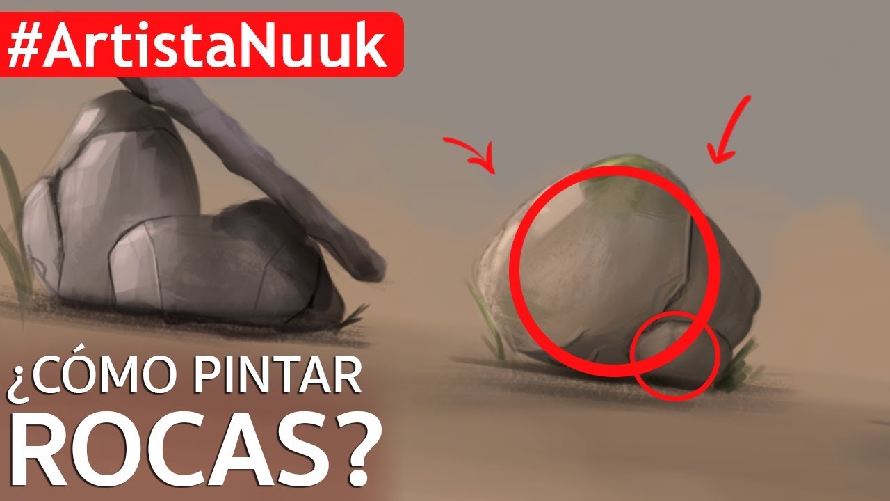 ¿Cómo pintar Rocas en photoshop? - Básico / Concept Art