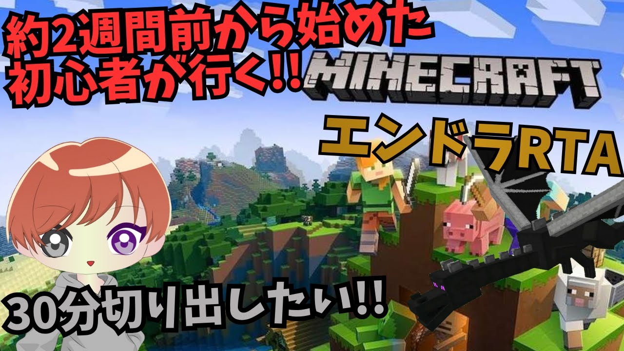 【エンドラRTA】冬休み最後は30分切りを目指します!!【マインクラフト】