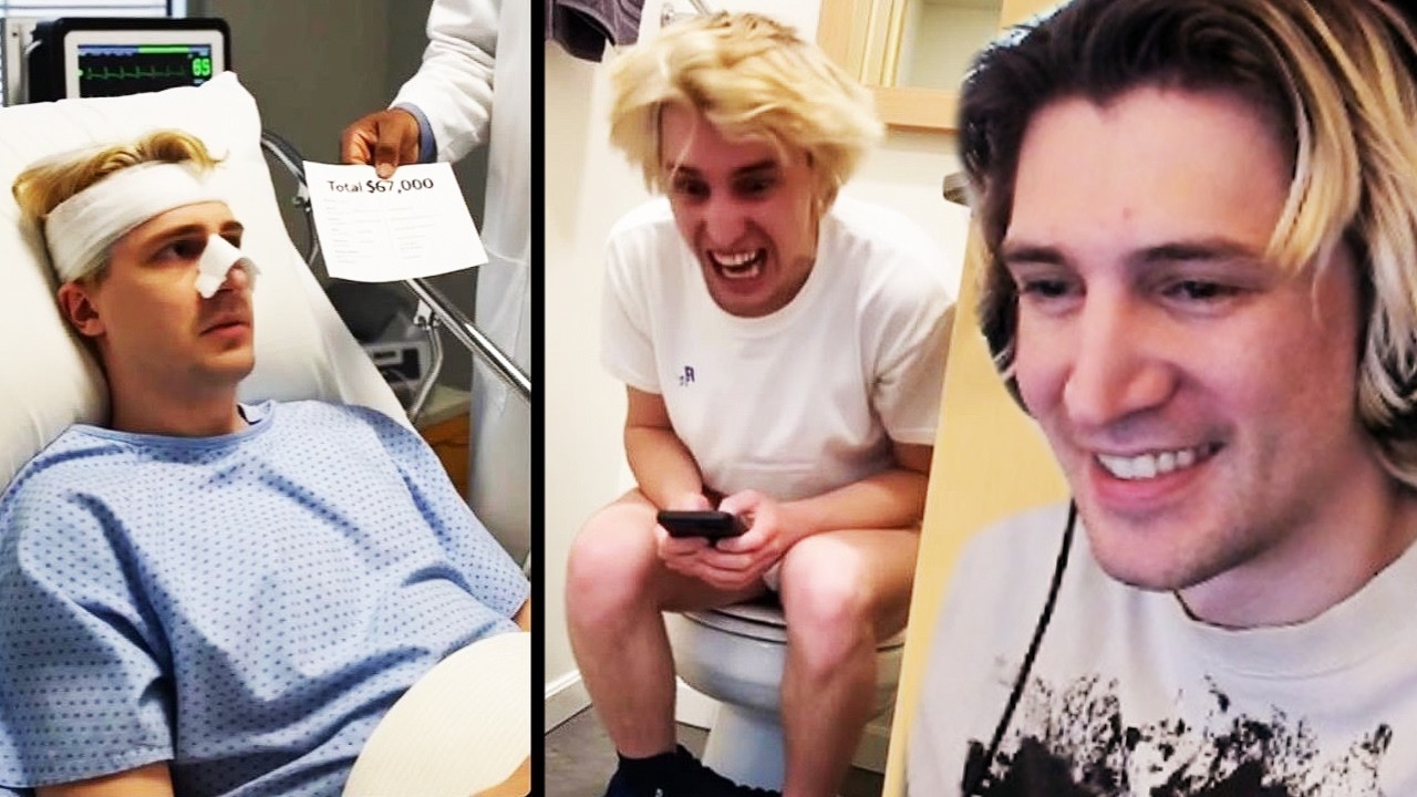 xQc CRIES LAUGHING at AI Tik Toks of Himself