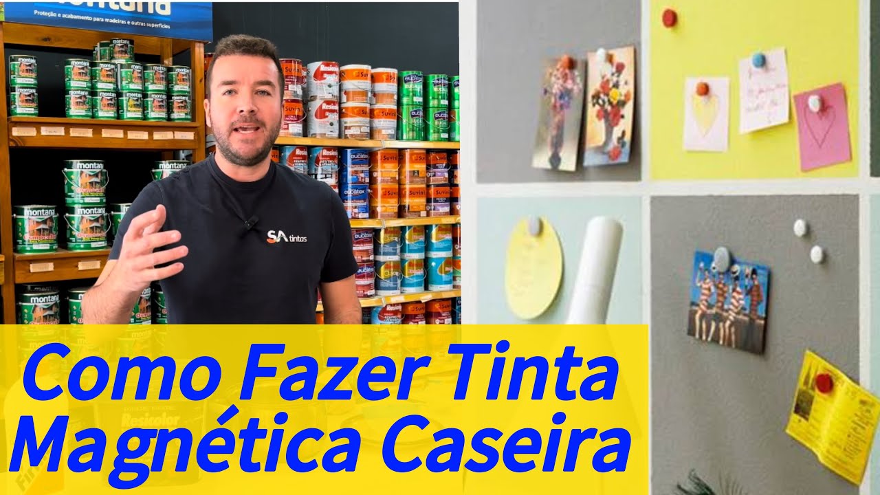 Saiba Como Fazer Tinta Magnética Caseira Para Mural de Fotos, Recados | Faça Você Mesmo - SAtintas