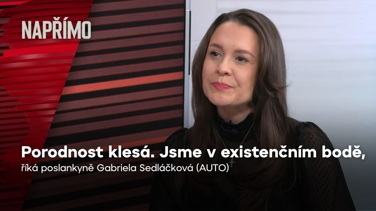 Sedláčková: S klesající porodností musíme něco dělat. Jsme v existenčním bodě | Napřímo