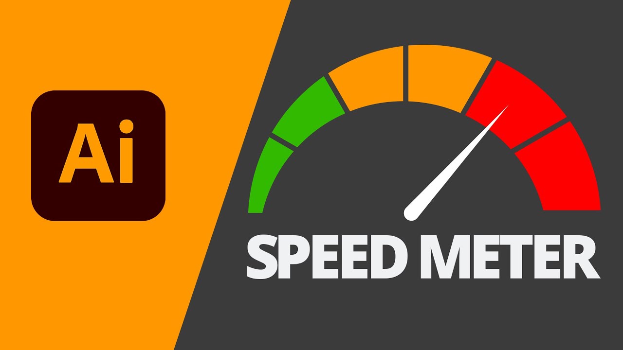 How to make Speed meter Logo by Adobe Illustrator
