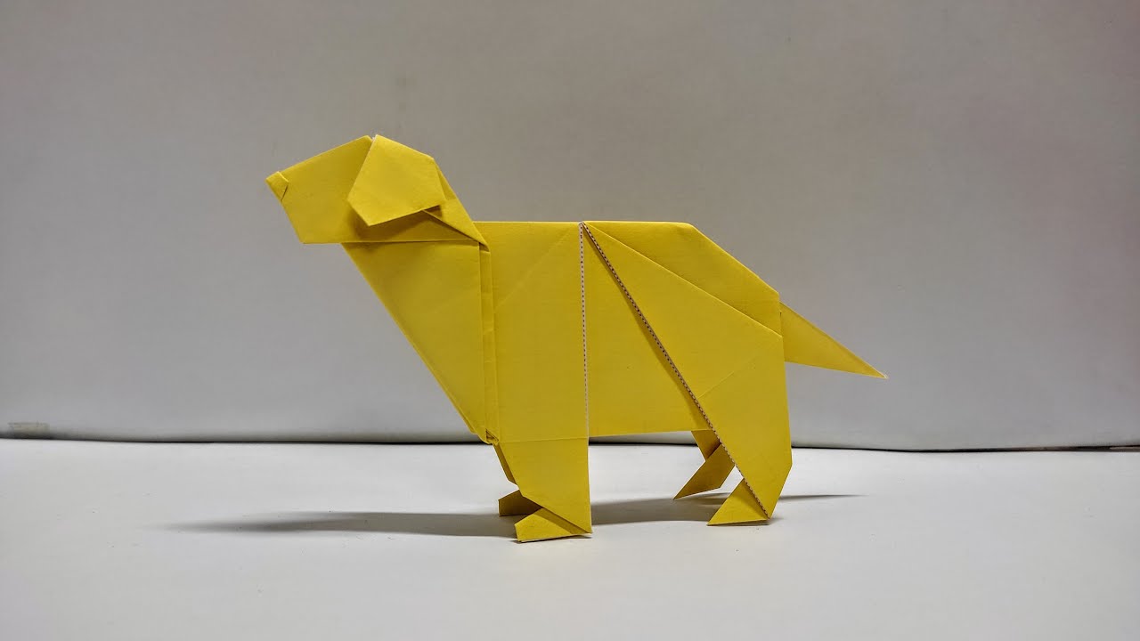 Origami Retriever Dog Easy | How To Make Origami Retriever Dog Easy | Origami Tutorial
