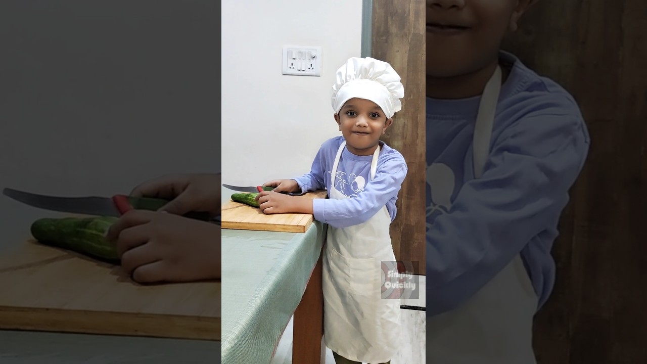 Junior Chef Cap & Apron For School Activity #shorts