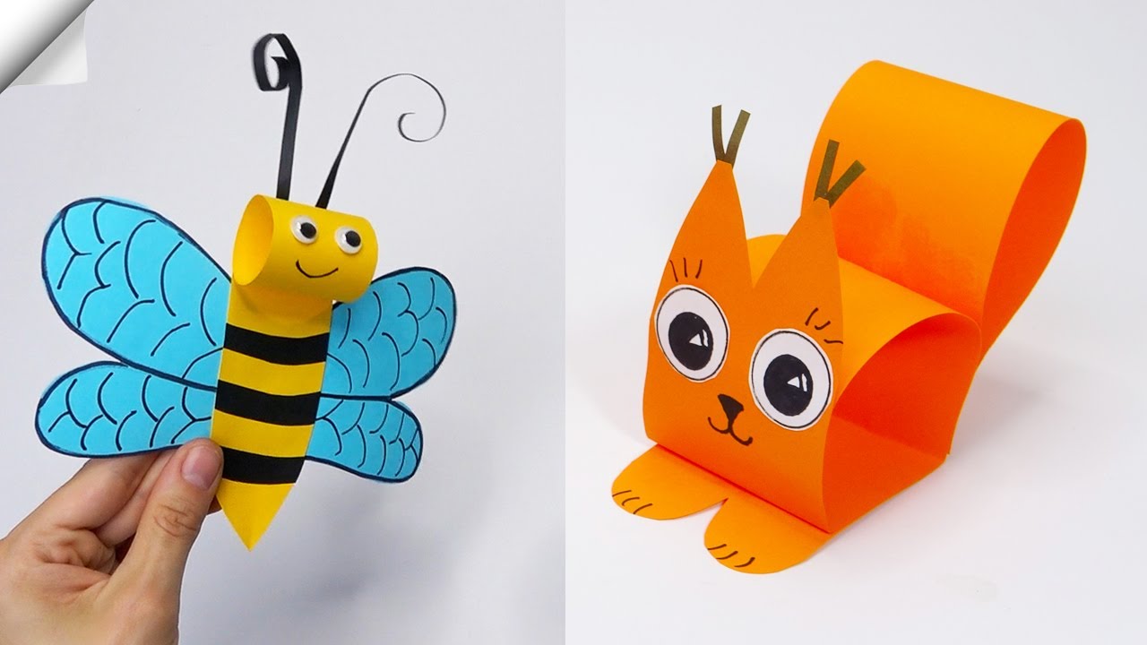 12 DIY paper crafts | Moving paper toys easy
