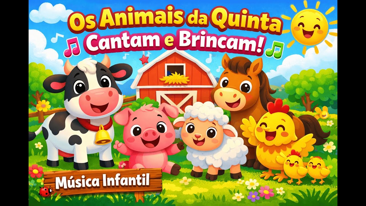Os Animais da Quinta Cantam e Brincam 🐮🐷🐔 | Música Infantil Divertida #músicainfantil #infantil