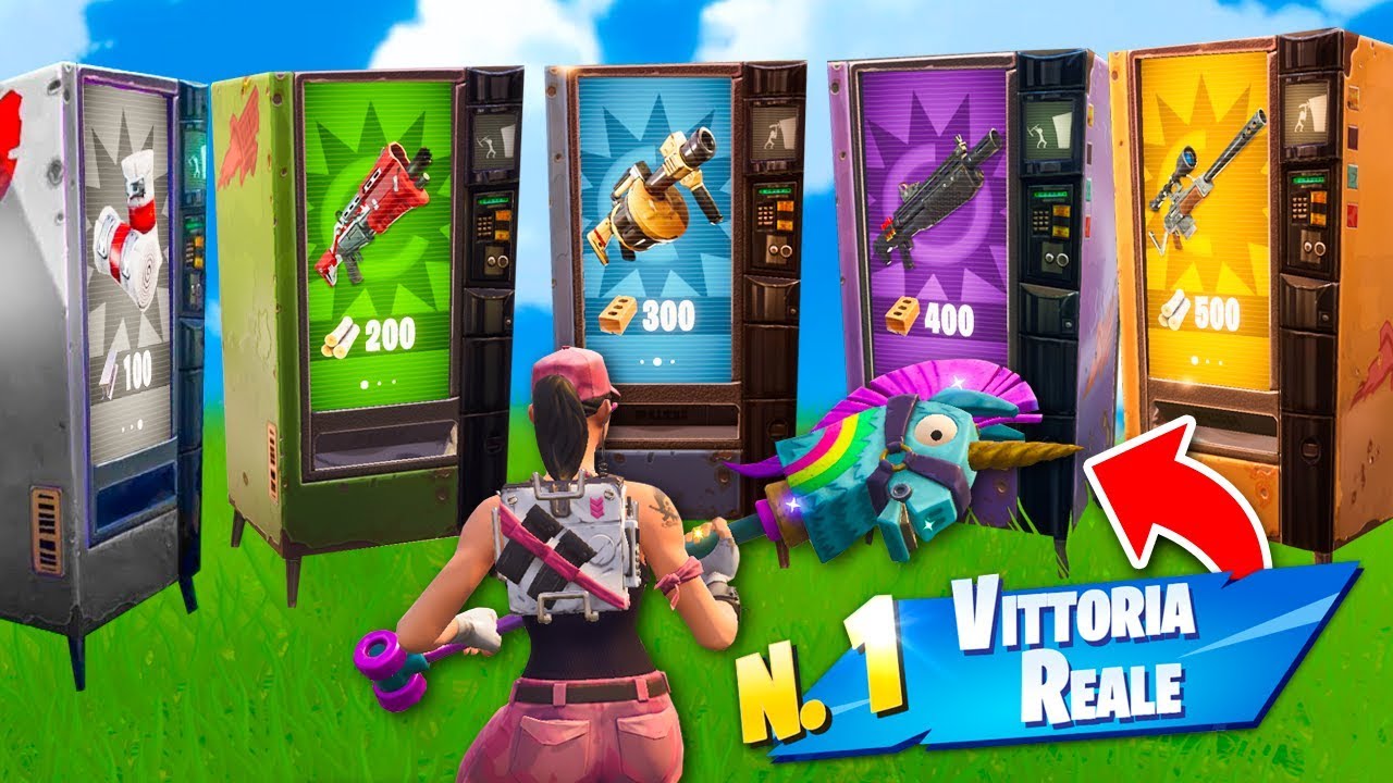 Fortnite ITA - VINCERE USANDO SOLO LE VENDING MACHINE!!