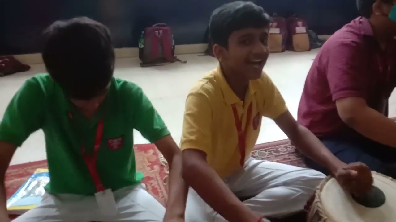 CWS Varanasi| Crimson World School Varanasi| Tabla Practice in Classroom| Tabla School| Tabla Play